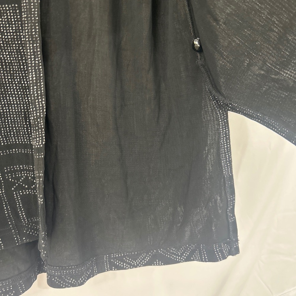 Rabbit Rabbit Rabbit Designs Black Silver Geometric Glitter Cardigan Top - Picture 4 of 5